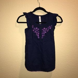 Cherokee Floral Top Purple and Blue